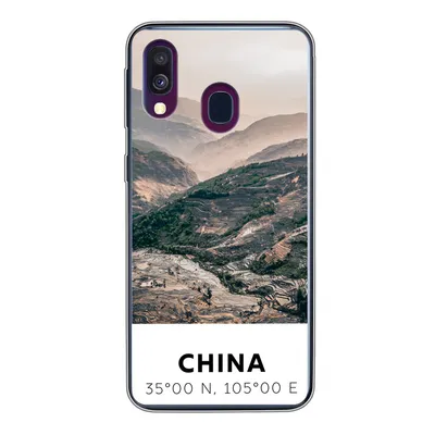 Produktbild von MuchoWow® Handyhülle Schutzhülle Hülle für Samsung Galaxy A40 China - Berge - Asien - Sommer Silikon Softcase Handy Hülle - Handy-Tasche