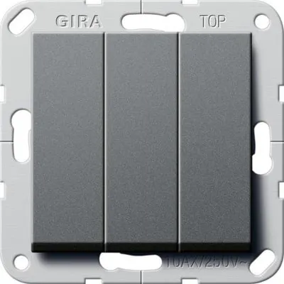 Produktbild von GIRA 284428, 1P, Anthrazit, 250 V, BS EN 60669-1, 250 V, 10 A