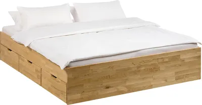 Produktbild von home24 Massivholzbett - Eiche Massiv