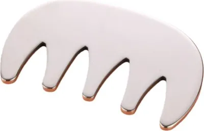 Produktbild von INF Edelstahl 5-Zahn Massagekamm - Meridian & Akupunktur Therapie Werkzeug