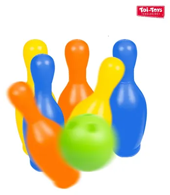 Zdjęcie produktu dla Zestaw do kręgli Toi-toys, kolorowy, 7 elementów.