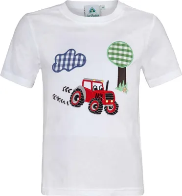 Produktbild von Kinder T-Shirt Traktor weiß 128