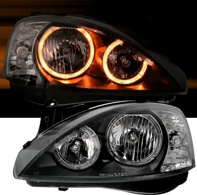 Obrázek produktu pro Angel Eyes světlomety černé LEVÝ + PRAVÝ pro Opel Corsa C z let 2000-2006