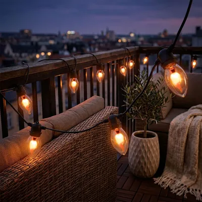 Produktbild von Lichterkette mit 10 Lampen - Flame Lights - Flammenlicht Beleuchtung 270 cm