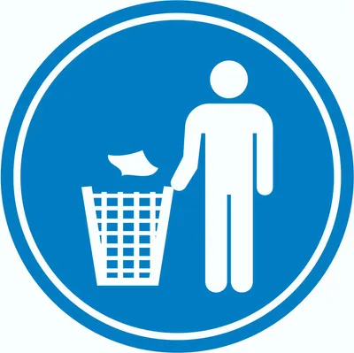 Produktbild von Bitte Abfalleimer benutzen Aufkleber Kreis Ø200mm