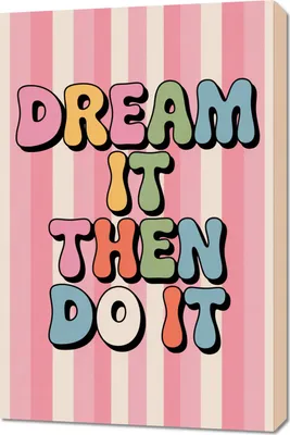 Produktbild von Bild 60x90cm Motivations-Affirmation Retro Vintage Für das Wohnzimmer Dream It