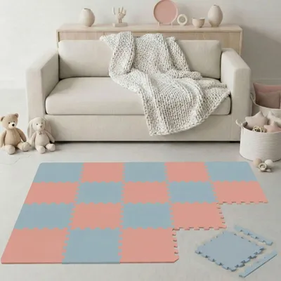 Image de 18 pièces Tapis de jeu pour bébé Tapis puzzle 30x30 Tapis d'éveil Tapis de sol Chambre d'enfant