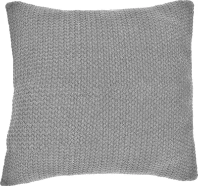Produktbild von nielsen HOME Kissen Kian gestrickt, 50x50cm, Hellgrau, 100% Baumwolle, Strick, ® Standard 100, Füllkissen