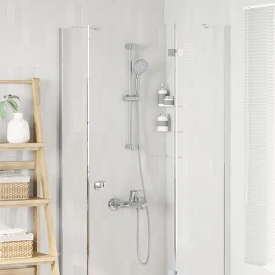 Produktbild von Möbel Duschsystem-Set Chrom 70 cm Edelstahl - Duschregale &54786