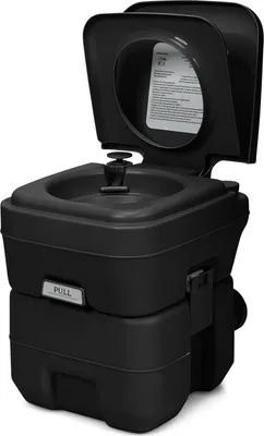 Produktbild von COSTWAY 20L+12L Campingtoilette mit abnehmbarem Abwassertank, Campingklo tragbar, Reisetoilette, Mobile Toilette für Reise Camping Wohnmobil Schwarz