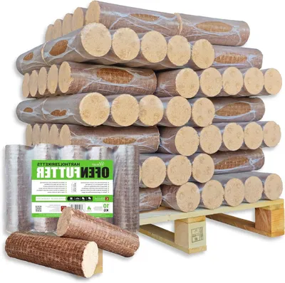 Productafbeelding van Houtbriketten - Brandstof Blokken - Haard Vuren - CO2 Neutraal - 200 kg Pallet - Bruin