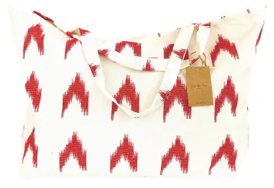 Immagine prodotto di Borsa da spiaggia XXL 40 L, rossa, in tessuto, da donna, 65 x 40 cm