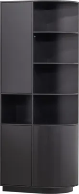 Produktbild von Finca Stauschrank Rund Rechts 78 Cm Holz Tiefschwarz