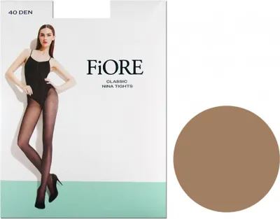 Produktbild von 40 den halbopake Elasthan Strumpfhose mit glänzendem NINA Bräune 4
