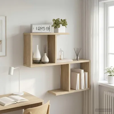 Productafbeelding van Maison Exclusive - Wandplank Sonoma-eikenhout, 60 x 12 x 50,5 cm, houtvezelplaat