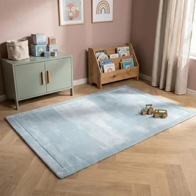 Produktbild von Volero - Waschbare Spielmatte Baby - Jip Blau - 50x80 cm - Kinderzimmer, Babyzimmer - Klassik