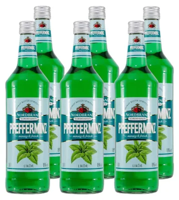 Produktbild von Nordbrand Pfefferminz Likör (6 x 1,0L)