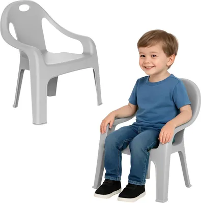 Produktbild von Lucky Grau Babystuhl aus Kunststoff - Robust & Sicher