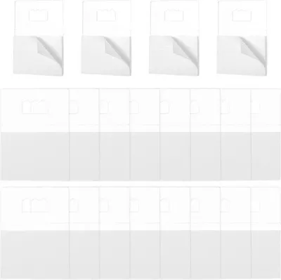 Image de 20 crochets adhésifs pour photos, crochets muraux blancs décoratifs