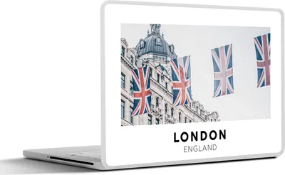 Produktbild von MuchoWow® Laptop Aufkleber Sticker Cover England - London - Flaggen 31x22.5 cm - Laptop-Deko