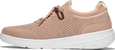 Produktbild von FitFlop Super-Q Knit Slip-On Laced Sneakers Beige Buff/Rose Gold Größe EU 40