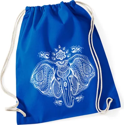 Produktbild von Turnbeutel Elefant Mandala Muster Hipster Beutel Tasche Jutebeutel Elephant Gymsac