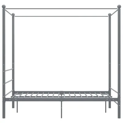 Produktbild von "im Sonderangebot"Himmelbett - CLORIS - Doppelbett - Robust und langlebig - Grau Metall 120x200 cm - Einfache Montage -   - NeuMöbel9998743