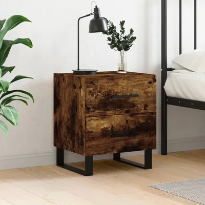 Produktbild von vidaXL Nachttisch Räuchereiche 40x35x47,5 cm Holzwerkstoff - Nachttisch - Nachttische - Schrank - Nachtschrank