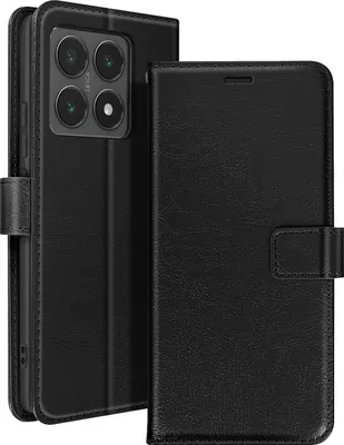 Produktbild von Mayaxess, Xiaomi 14T Wallet Case Standfunktion mit Handschlaufe, Schwarz