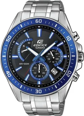Obrázok produktu pre Hodinky CASIO Edifice EFR-552D-1A2VUEF, quartzové, nerezová oceľ, vodotesné do 10 ATM, strieborné, čierno-modrý ciferník