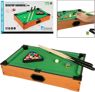 Produktbild von Mini-Holzbillard, Spiel 31x51x9,5 cm