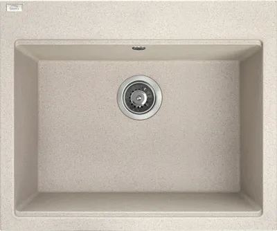 Produktbild von BADLAND Granitspüle Einzelbecken TAU 50x60 Beige | Siphon im SET!