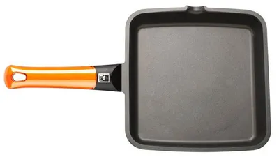 Produktbild von BRA A281322, Grillpfanne, Schwarz, Orange, Efficient Orange, Aluminium-Guss, 22 cm, 244 mm