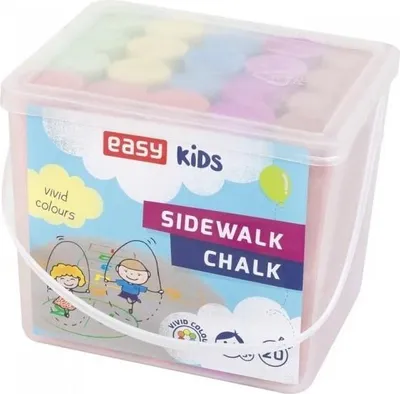 Produktbild von Easy Kids Bürgersteigkreiden im Eimer 20 Stück, 6 Farben