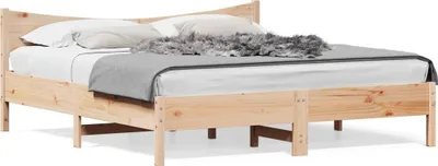 Zdjęcie produktu dla Maison Exclusive - Rama łóżka bez materaca, 200x200 cm, lite drewno sosnowe