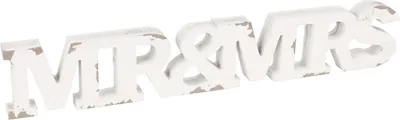 Produktbild von Antikholzschriftzug "Mr & Mrs" Buchstaben Holzschrift Dekoration