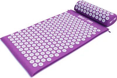Produktbild von GORILLA SPORTS® Akupressurmatte - mit ergonomische Kissen und Tragetasche, 68 x 42 x 2.5 cm, Waschbar, aus Baumwolle, Lila - Massagematte, Nagelmatte, Akupunkturmatte, Shaktimat