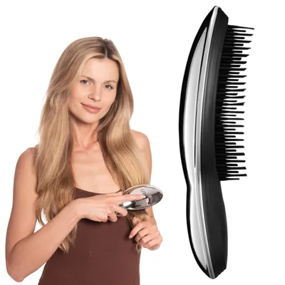 Produktbild von Bürste für feine verfilzte Extensions nasses Silber