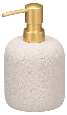 Immagine prodotto di Distributore di lozioni, dispenser di sapone, dispenser di sapone liquido in poliresina, colore grigio, per il bagno