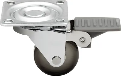 Produktbild von Möbelrolle braun Ø 35 mm mit Bremse