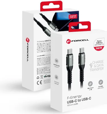 Immagine prodotto di F-ENERGY C263 Cavo da tipo C a tipo C QC4.0 PD 5A 240W Cafule 1,2 m nero