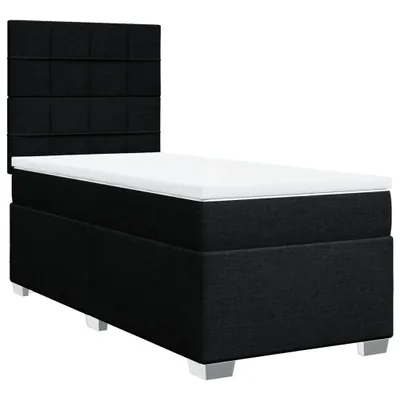 Produktbild von vidaXL Boxspringbett mit Matratze Schwarz 100x200 cm Stoff