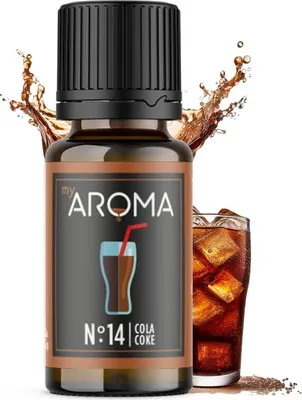 Produktbild von myAROMA flavour drops – Cola 10ml, Zuckerfreie und kalorienfreie Aromatropfen, vegan, ohne künstliche Farbstoffe für Essen & Trinken, Nr. 14