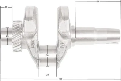 Obrázek produktu pro Loncin LC3500i LC170F-3 klikový hřídel ORIGINÁLNÍ DÍL 130290447-0001
