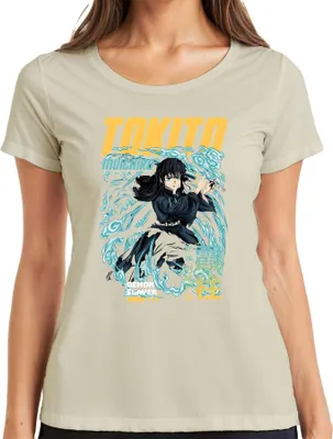 Produktbild von Demon Slayer Tokito Muichiro Mist Hashira Nebel Schwert Geschenk Damen T-Shirt, Natur, M