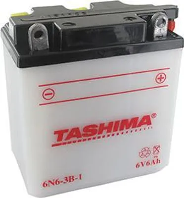 Image de Batterie Plomb Tashima 6v, 6a. L: 99, L: 57, H:111mm, + à Droite Pour Motos. (livrée Sans Acide). - Batterie à Mettre En Acide A