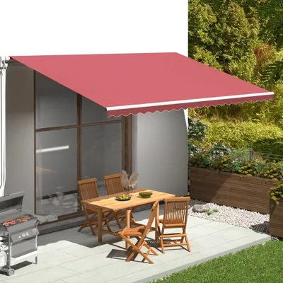 Obrázek produktu pro Maison Exclusive – Náhradní látka na markýzu, barva burgundská, rozměry 500 x 300 cm, materiál: polyester