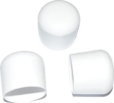 Produktbild von 100 x Kappe für Rundrohr D=20 mm L= 20 mm weiss PVC