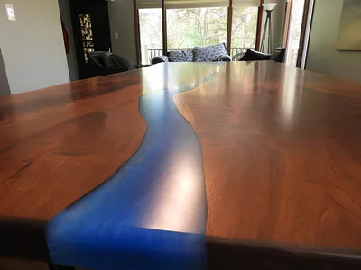 Obrázok produktu pre Esstisch Design Tisch Moderne Tische Meer Ozean Fluss Möbel 220x90 Epoxid Harz
