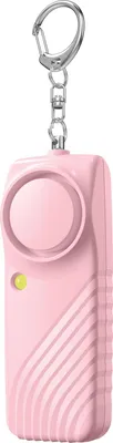 Produktbild von INF Persönlicher Sicherheitsalarm mit Batterie - 130dB Notfall Alarm Schlüsselanhänger mit LED Licht Rosa